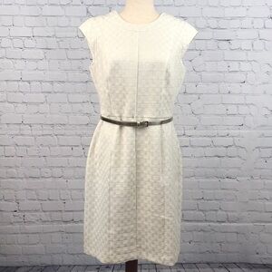 WORTHINGTON Polar Bear White Gold Dress sz 12